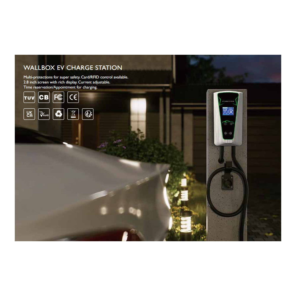 Cargador para Coche Eléctrico SMART WIFI RFID 7kW Monofásico 5m Tipo 2 — Vetonek (2)