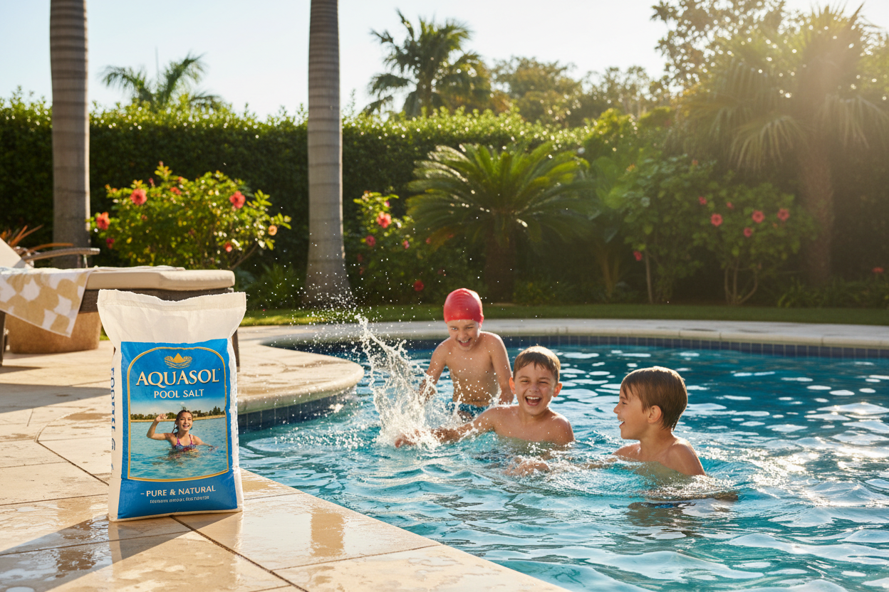 Sel solaire pour piscines alternative au chlore - Vetonek
