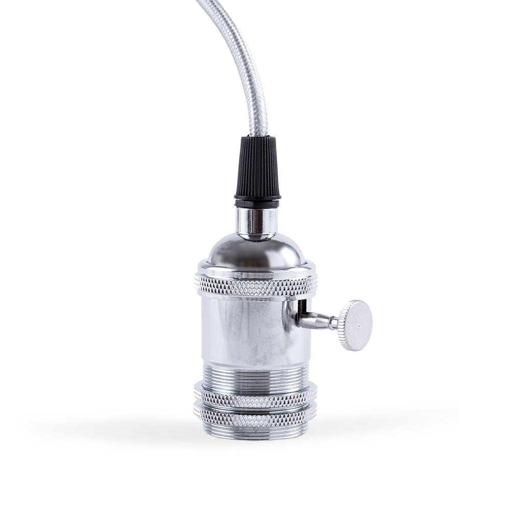 Pendel E27 Cable 1000mm 0,75mm Tela - Rosetón SC-MPL003 — Vetonek (2)