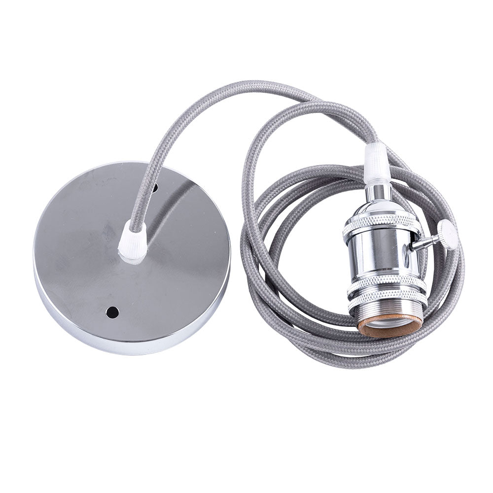 Pendel E27 Cable 1000 X 0,75mm Tela - Rosetón - Interruptor - 2 Anillos — Vetonek