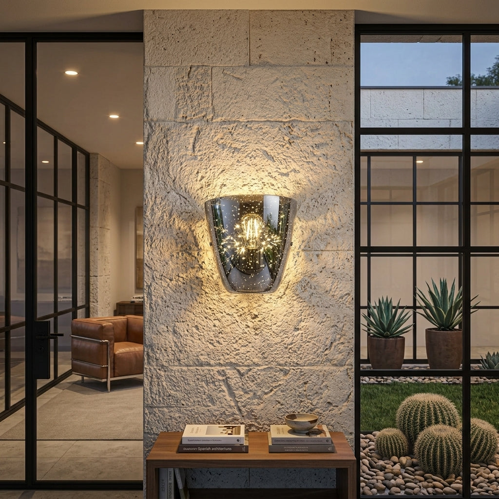 Aplique de Pared de estilo moderno Quasar 1xE27 Con Bombilla Blanco Cálido — Vetonek