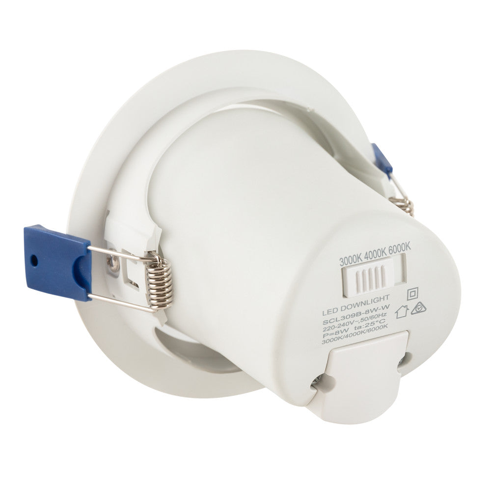 Foco Downlight LED Orientable Empotrable 8W 750Lm CCT 3000-6500ºK (Tonalidad Luz Regulable) 60º IP20 — Vetonek (2)
