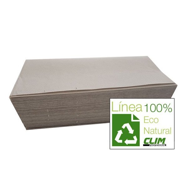 Toallas secamanos Zig Zag ecológicas - Línea Eco Natural (3000 uds) Vetonek