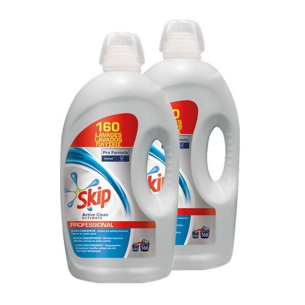 Détergent professionnel Skip Active Clean Ultimate - 160 lavages Vetonek