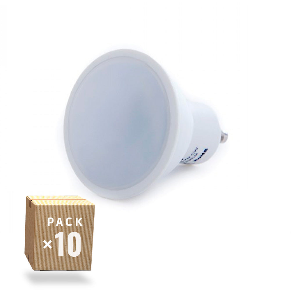 Pack 10 Bombillas LED GU10 7W 520Lm 6000ºK 10 — Vetonek