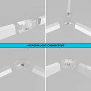 Lámpara LED hexagonal - 6000K - 14 hexágonos + Rectángulo 500cm — Vetonek (11)