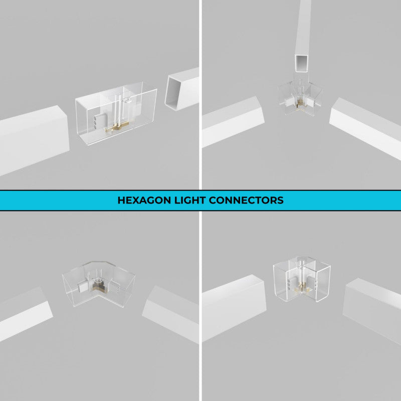 Lámpara LED hexagonal - 6000K - 14 hexágonos + Rectángulo 500cm — Vetonek (11)