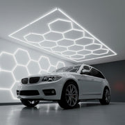 Lámpara LED hexagonal - 6000K - 14 hexágonos + Rectángulo 500cm — Vetonek