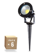 Pack 6 Focos LED Jardines 9W 758Lm 2700ºK Pincho — Vetonek