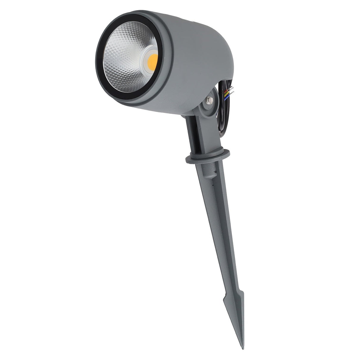 Foco Led con Pincho Jardín IP65 2700ºK Acabado Gris — Vetonek