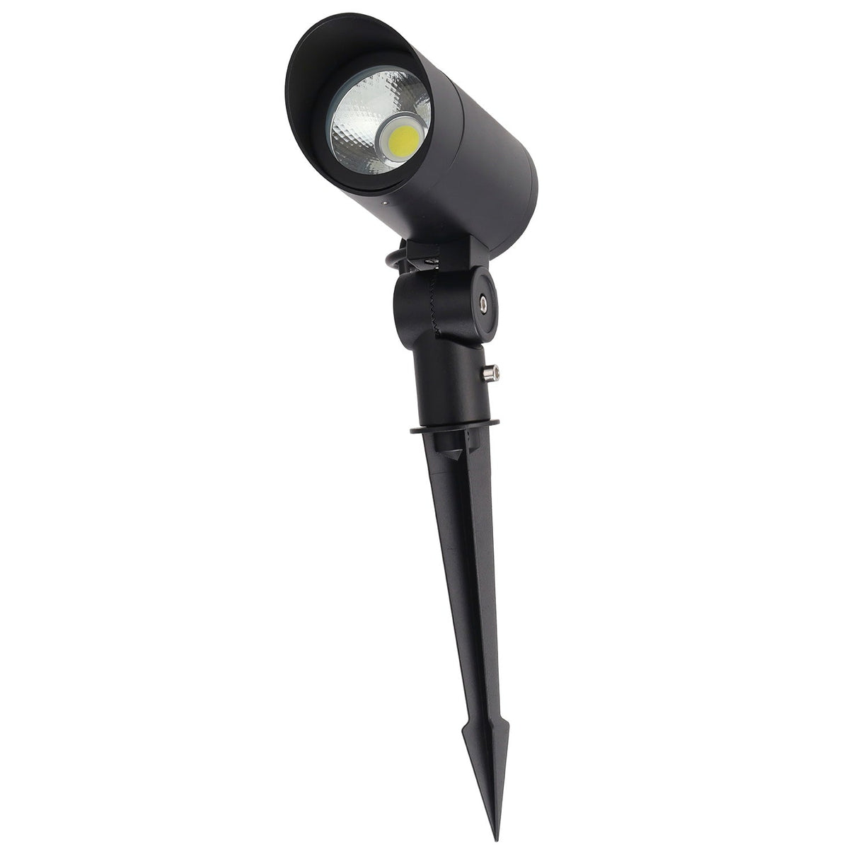 Foco LED COB Jardines 24W 2160Lm 2700ºK Pincho Acabado Negro — Vetonek