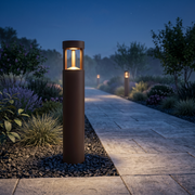 Baliza LED Exterior "Jamalpur" 90cm 10W 220VAC 3000ºK Marron Oxido — Vetonek (5)