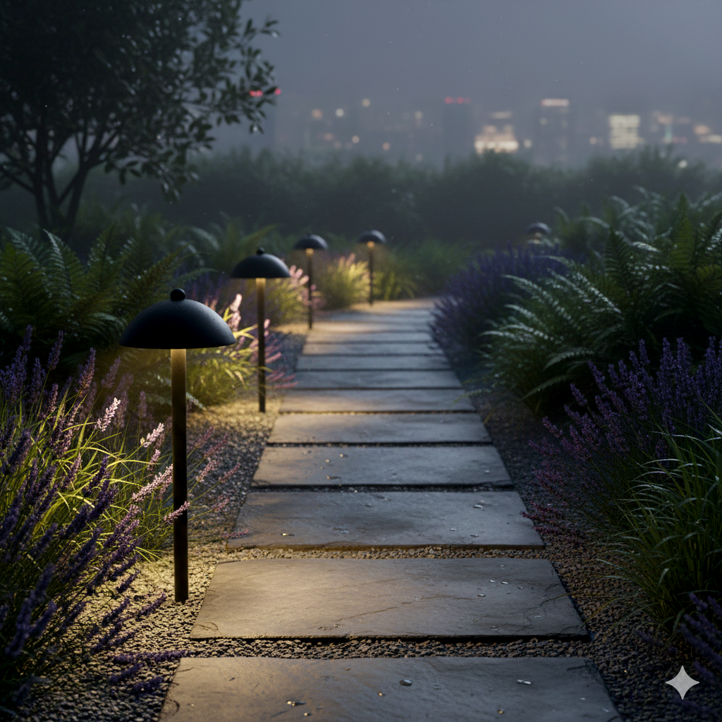 Baliza LED Exterior "Sarh" 70cm 7W 220VAC 3000ºK Negro — Vetonek (6)