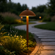 Baliza LED Exterior "Sarh" 70cm 7W 220VAC 3000ºK Marron Oxido — Vetonek