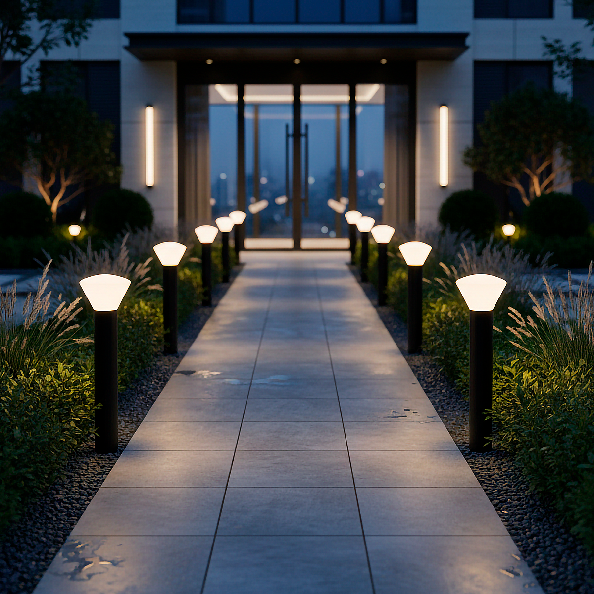 Baliza LED Exterior "Sonsonate" 60cm 5W 220VAC 3000ºK Negro — Vetonek (4)