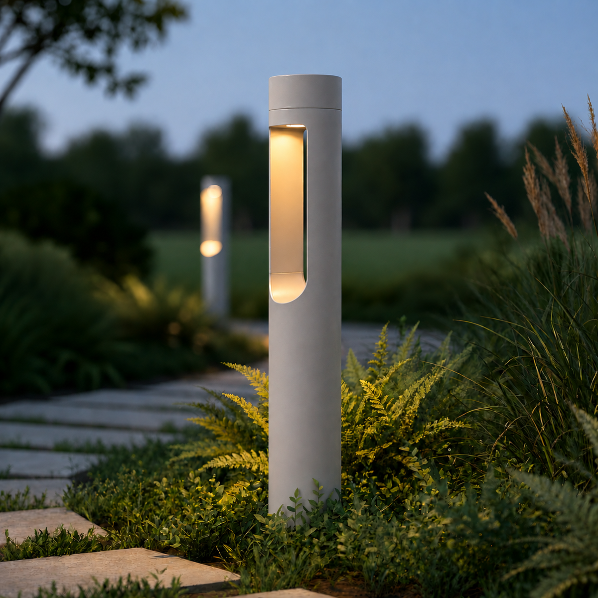 Baliza LED Exterior "Medinipur" 60cm 10W 220VAC 3000ºK Gris — Vetonek
