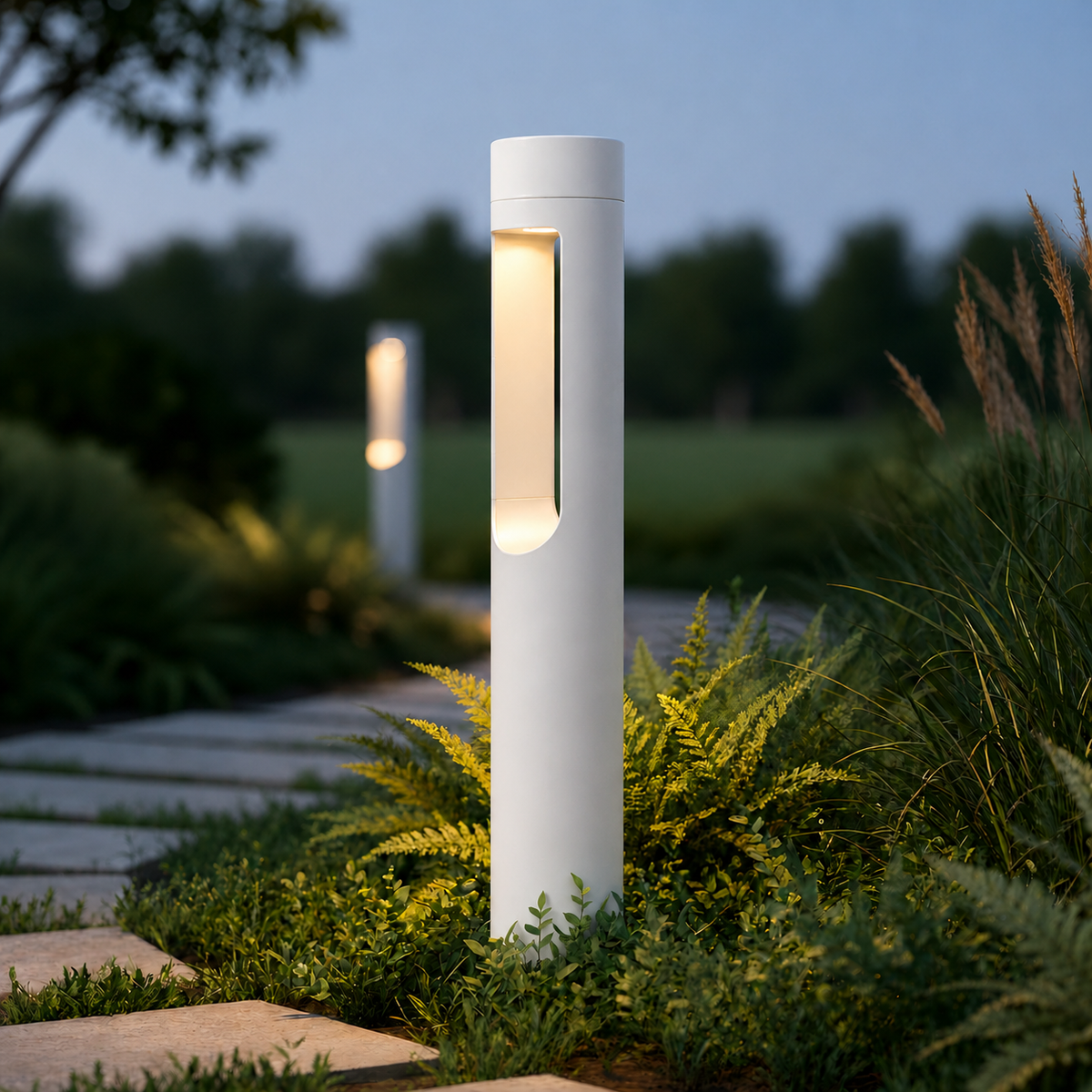 Baliza LED Exterior "Medinipur" 60cm 10W 220VAC 3000ºK Blanco — Vetonek