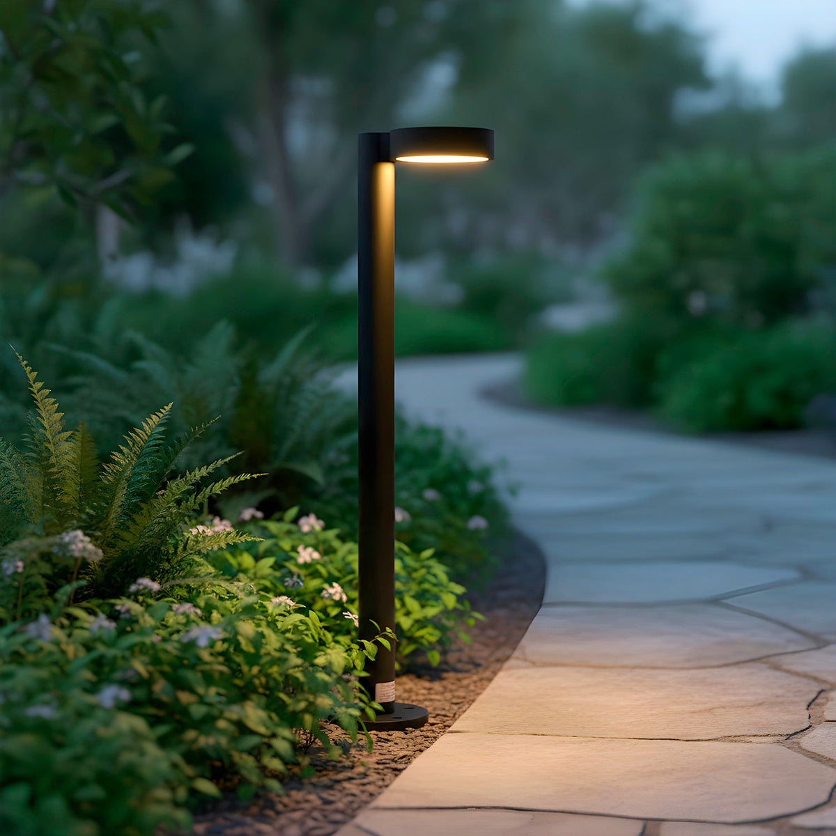 Baliza LED Exterior "Fenglu" 60cm 10W 220VAC 3000ºK Negro — Vetonek