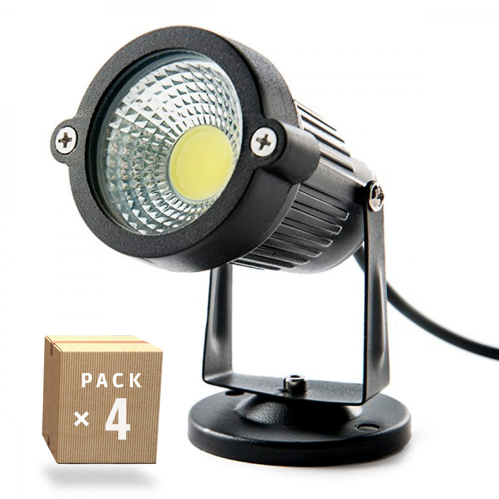 Pack 4 Focos LED Jardín 5W 450Lm 6000ºK — Vetonek