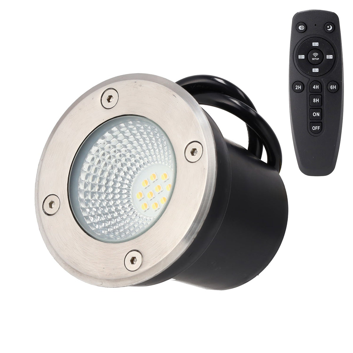 Foco LED de Jardín para Empotrar 5W IP65 CCT (Tonalidad Luz Regulable) Control Remoto — Vetonek