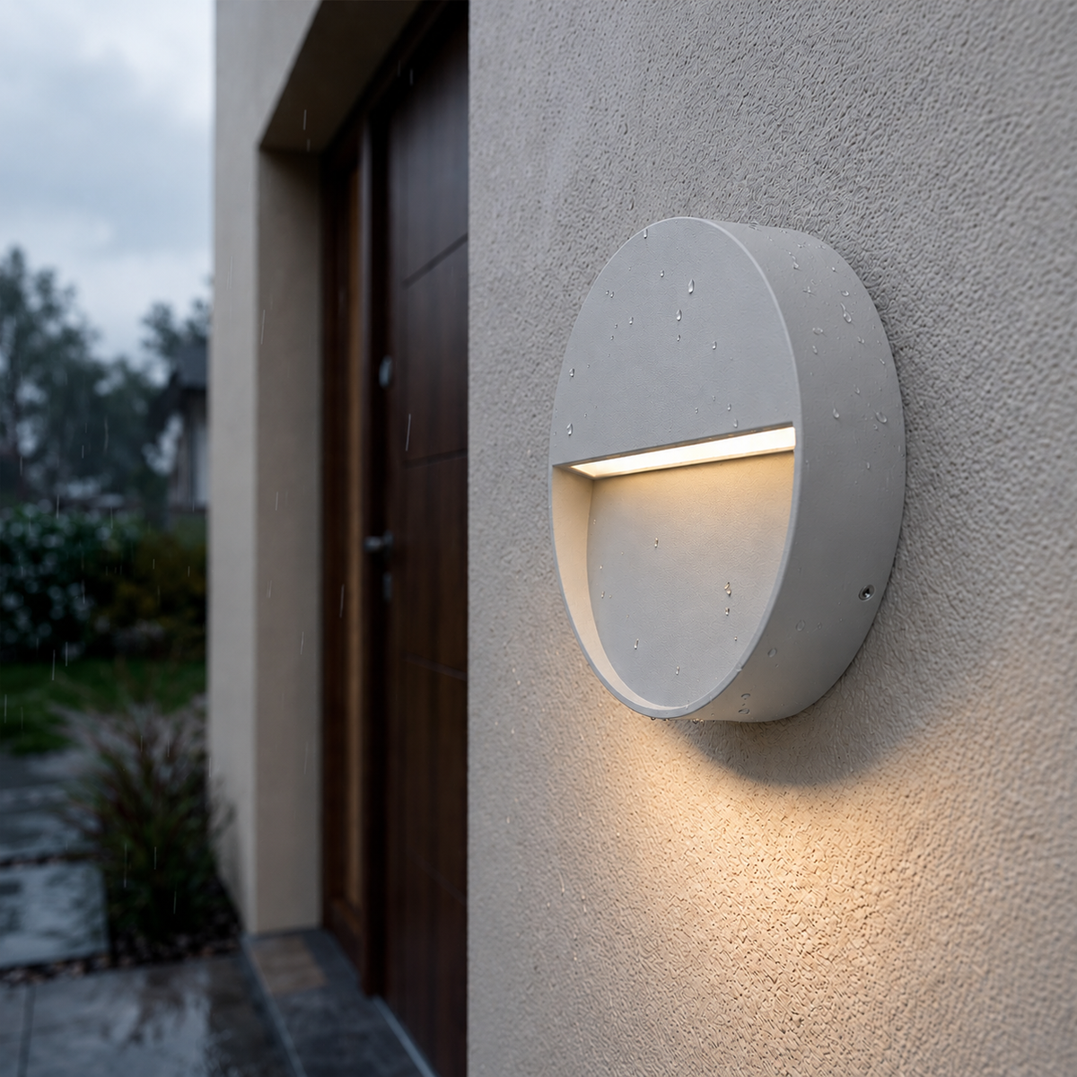 Aplique LED para Exterior 7W IP54 Circular 2700ºK Gris — Vetonek