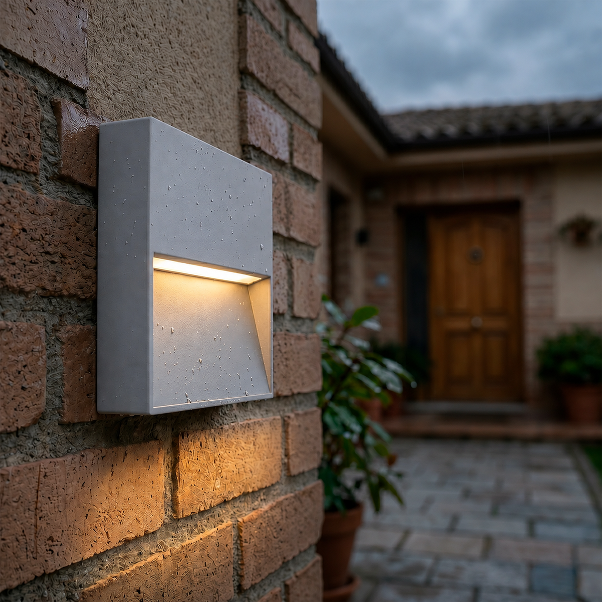 Aplique LED para Exterior 7W IP54 Rectangular 2700ºK Gris — Vetonek