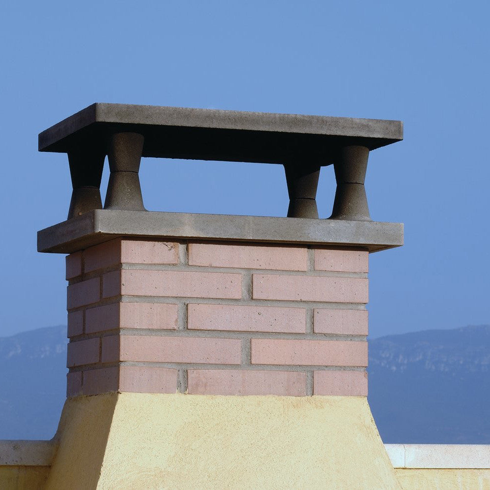 Sombrero de chimenea de hormigón, remate que mejora el tiro y evita el retorno de humos - Vetonek