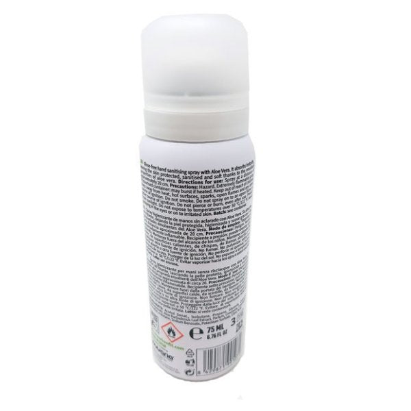 Spray higienizante de manos con 70% alcohol y aloe vera - 12 x 75ml Vetonek