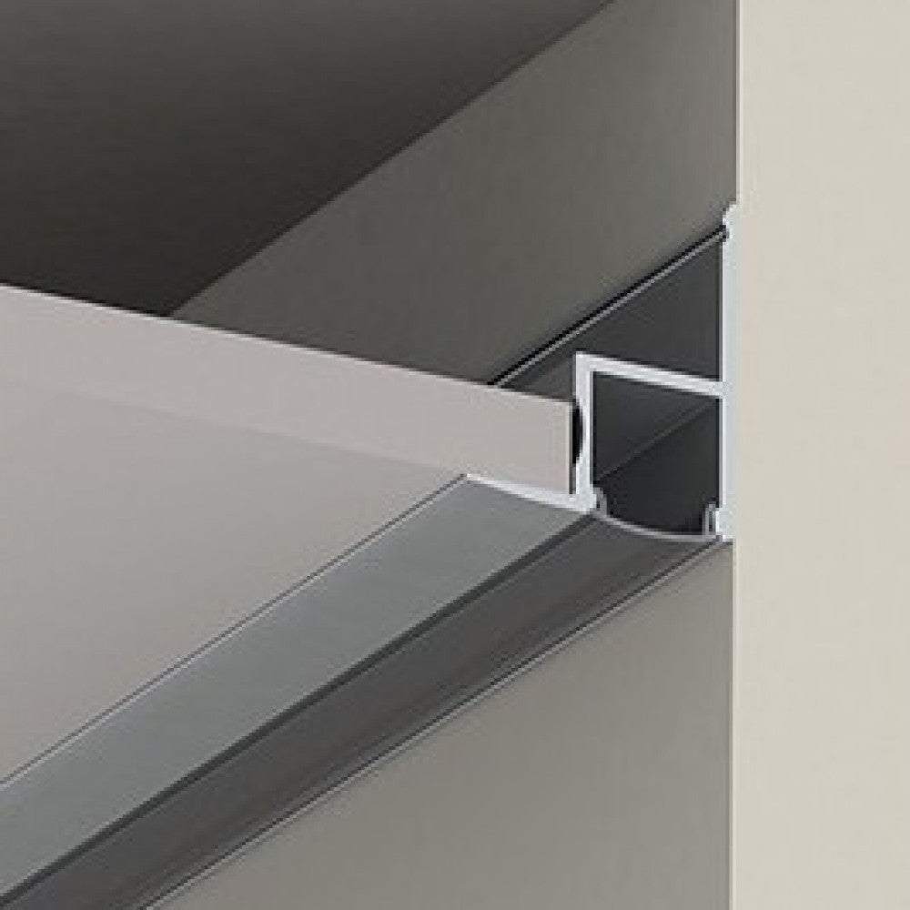 Perfíl Aluminio para Tira LED Instalación Techos Difusor Opal x 1M — Vetonek (2)