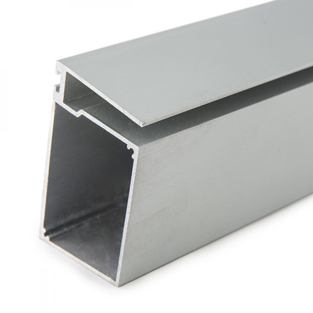 Perfíl Aluminio para Tira LED Estanterías Cristal Espesor 8mm - Alojamiento Transformador x 2M — Vetonek (2)