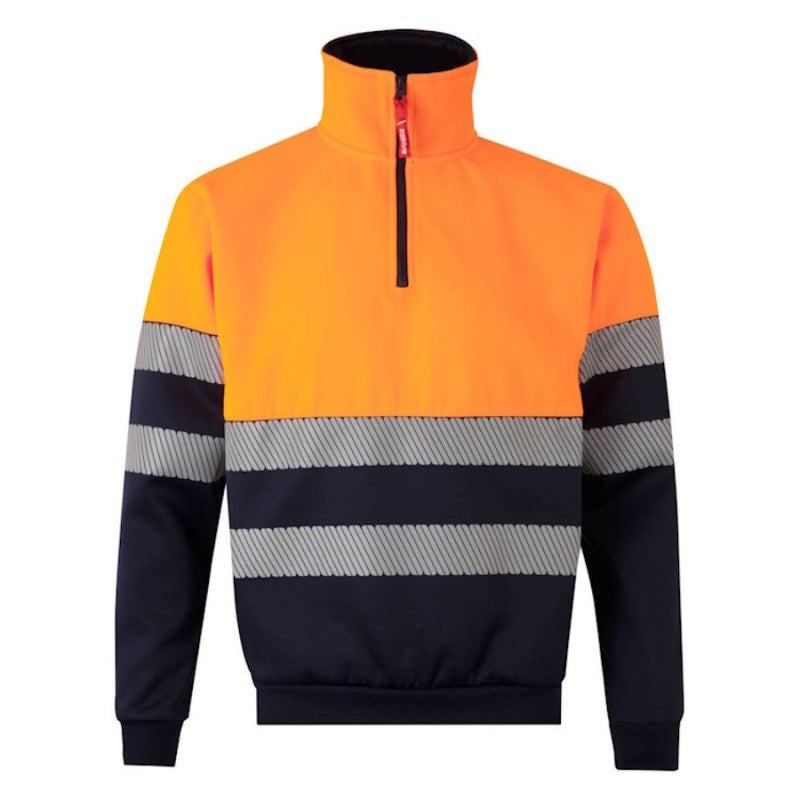 Sudadera bicolor de alta visibilidad con cinta segmentada Velilla 305703 - Vetonek