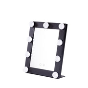 Espejo Iluminado Maquillaje LED 4200ºK 25x29cm Negro — Vetonek