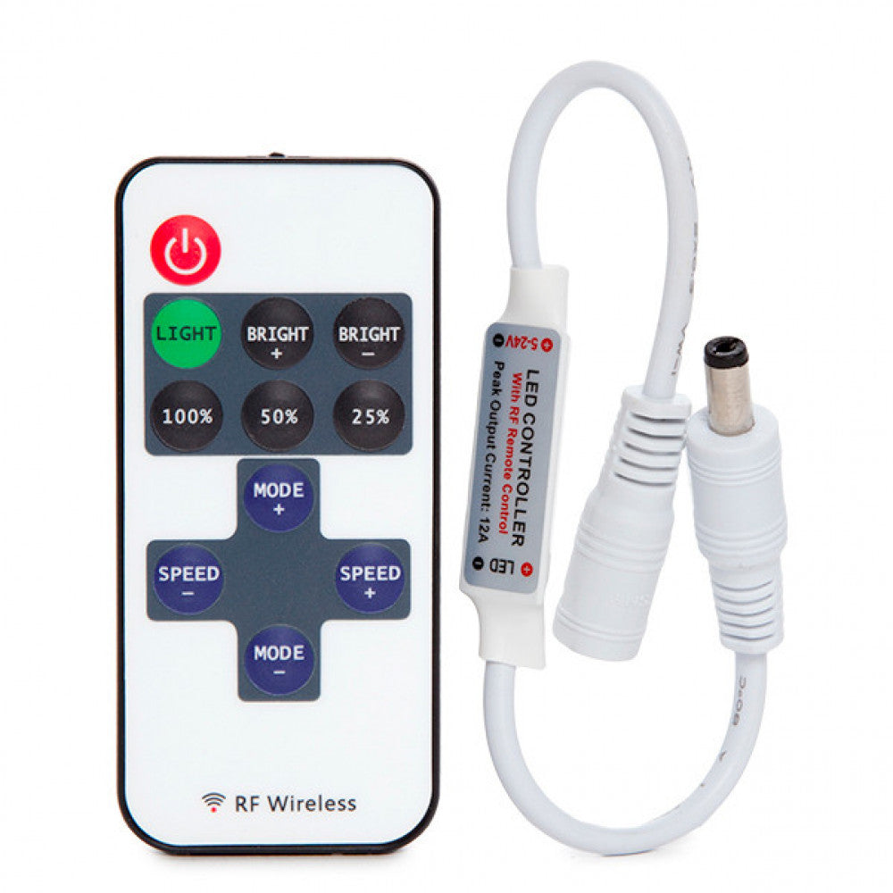 Dimmer Mini Tira LED Mando a Distancia 5-24VDC ► 30/144W — Vetonek