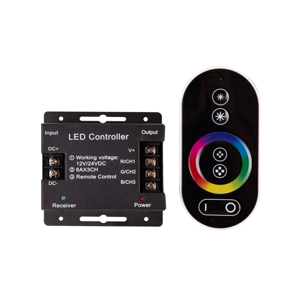 Controlador Rf Tira RGB Mando a Distancia Circular 12-24VDC ► 216/432W — Vetonek