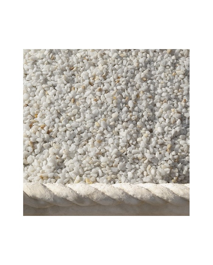 Triturado de mármol Blanco Macael y Marfil, árido decorativo de jardín - Vetonek