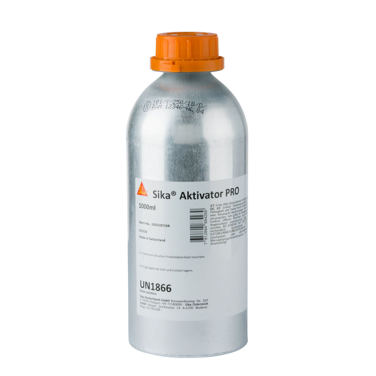 Botella de 1 litro de Sika® Aktivator PRO de Sika, activador limpiador de pretratamiento del sustrato antes de encolar - Vetonek