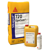 Juego de Sikagard®-720 EpoCem® de Sika, mortero epoxi-cemento de tres componentes para nivelar y alisar superficies de hormigón - Vetonek