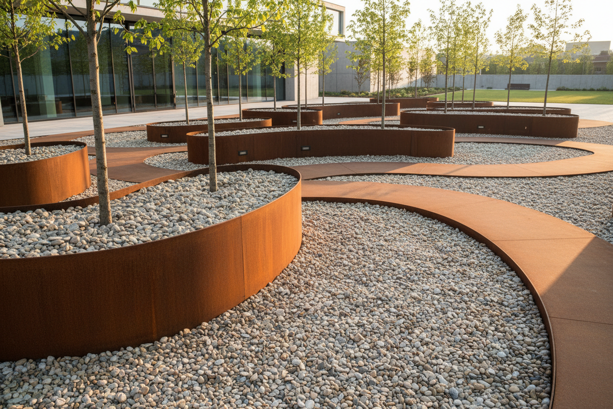 Bordura circular de Acero Corten - Vetonek