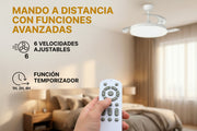 Ventilateur de plafond et lampe avec fonction Été-Hiver 48W - Vetonek