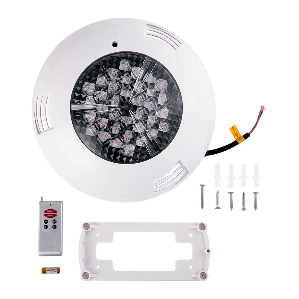 Foco de Piscina LED 36W RGB con Mando Distancia Ø295mm Montaje superficie — Vetonek (2)