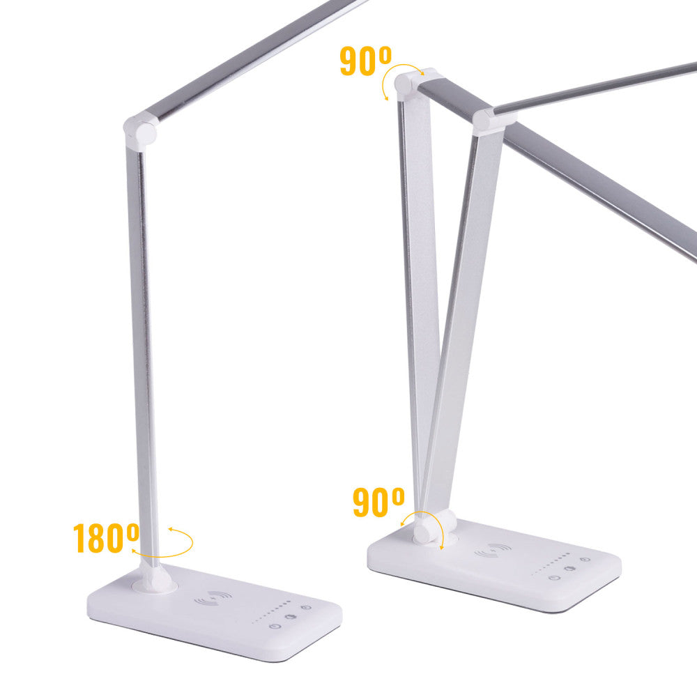 Lámpara de Mesa LED con Cargador Teléfono Inalámbrico 6W 420Lm CCT (Tonalidad Luz Regulable) — Vetonek (6)