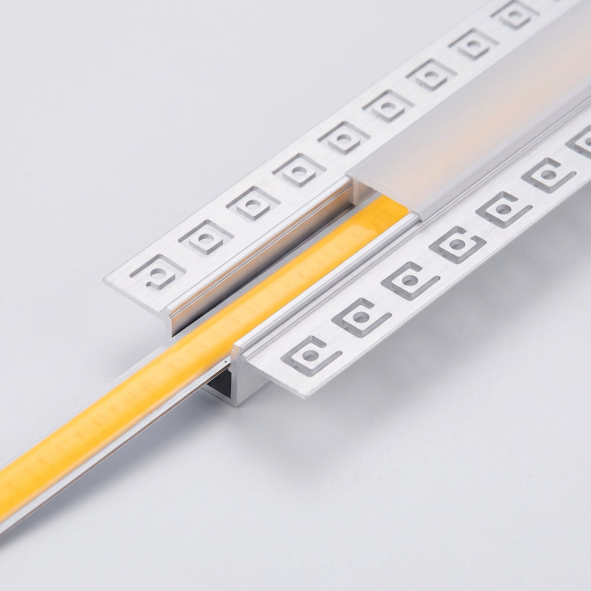 Perfíl de Aluminio para Empotrar Escayola/Pladur Tira Led 9mm — Vetonek (3)