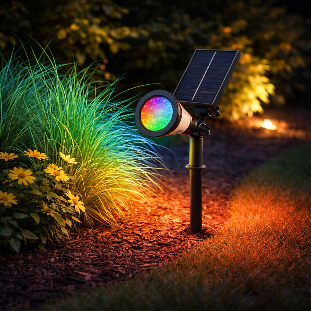 Baliza LED Solar RGB Panel: 5,5V/1,1W Batería: 3,7V/1200MaH — Vetonek