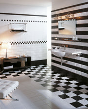 Ambiente con azulejo mate Pescara blanco y negro - Vetonek
